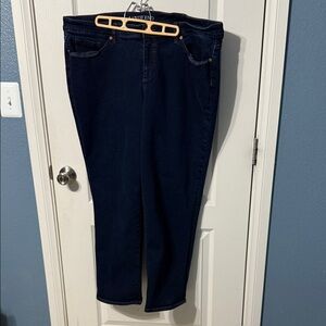 Lands' End Women's Deep Blue Jeans 24w